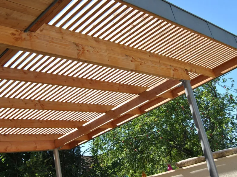 Pergola vue de dessous